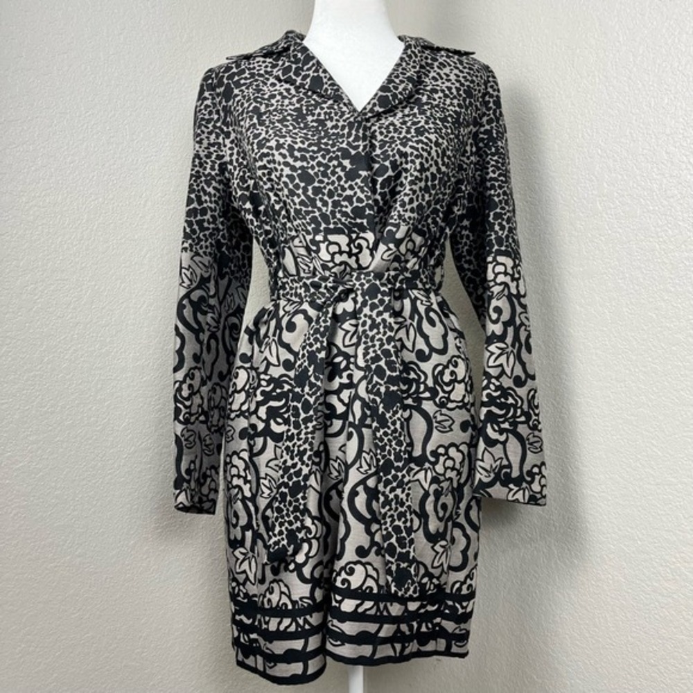 Tiche Blazer Dress Womens EU 40 US‎ 8 Floral Longline Avant Garde Duster Elegant